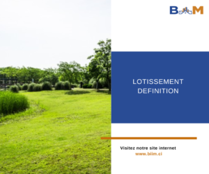 LOTISSEMENT DÉFINITION