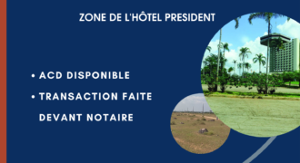 Terrains en vente à Yamoussoukro Hôtel Président