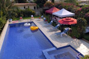 villa meublée de 4 pièces avec piscine disponible à Gonzague Abidjan, côte d&rsquo;Ivoire